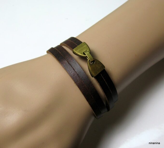 N2301terf_bracelet_wrap_cuir_et_metal_bronze