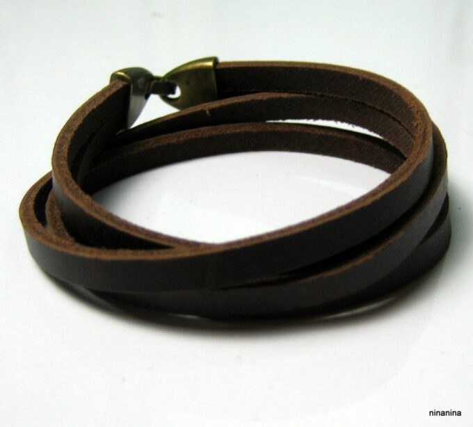 N2301terj_bracelet_wrap_cuir_et_metal_bronze