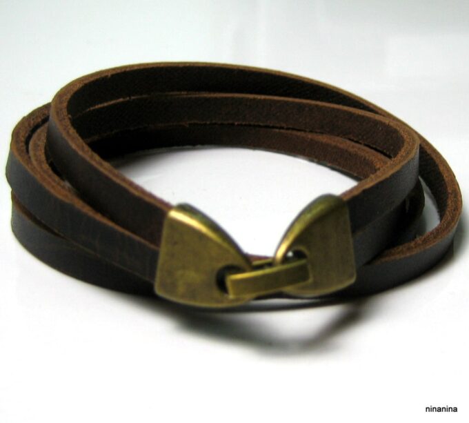 N2301terk_bracelet_wrap_cuir_et_metal_bronze