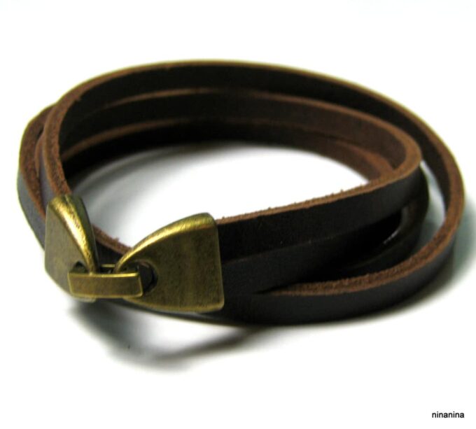 N2301terl_bracelet_wrap_cuir_et_metal_bronze