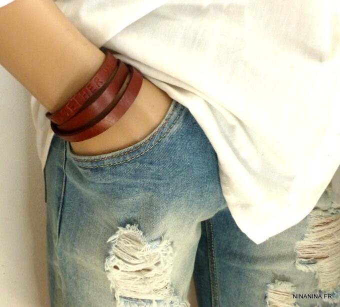 N2304f_Bracelet_personnalise_cuir_3_tours_et_metal_argente_-_Bijoux_Bracelets_en_ligne_Ninanina-1