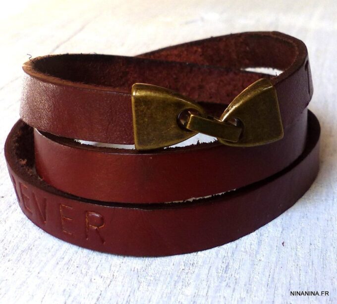 N2304g_Bracelet_personnalise_cuir_3_tours_et_metal_argente_-_Bijoux_Bracelets_en_ligne_Ninanina