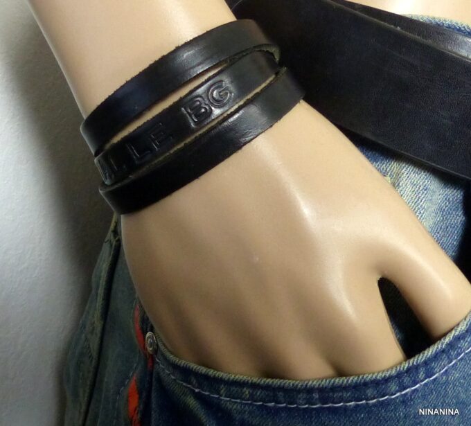 N2304terc_Bracelet_personnalise_cuir_et_metal_argente