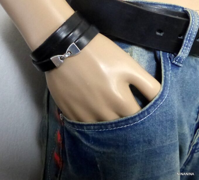 N2304teri_Bracelet_personnalise_cuir_et_metal_argente