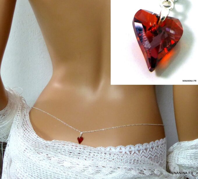 N2312TERf_chaine_de_taille_argent_massif_coeur_swarovski_rouge-2