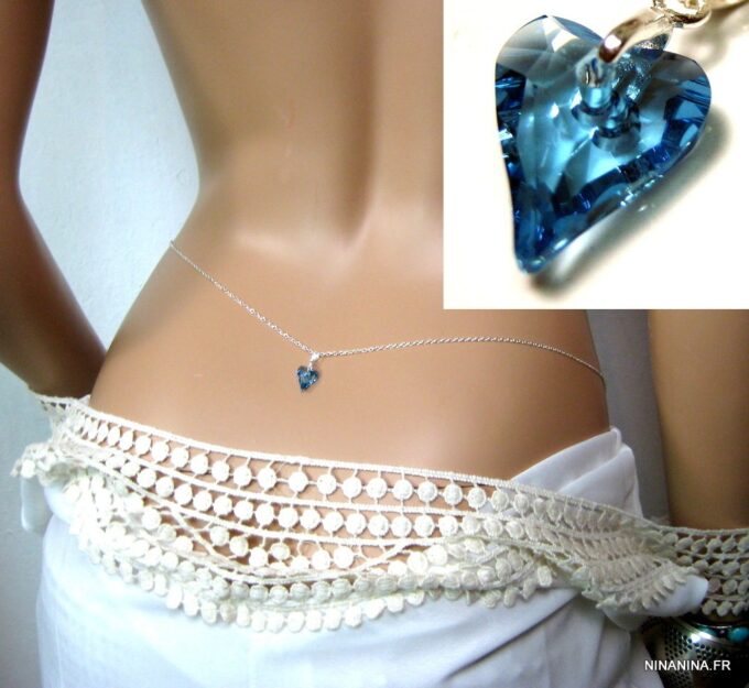N2312tertera_chaine_de_taille_coeur_swarovski_turquoise