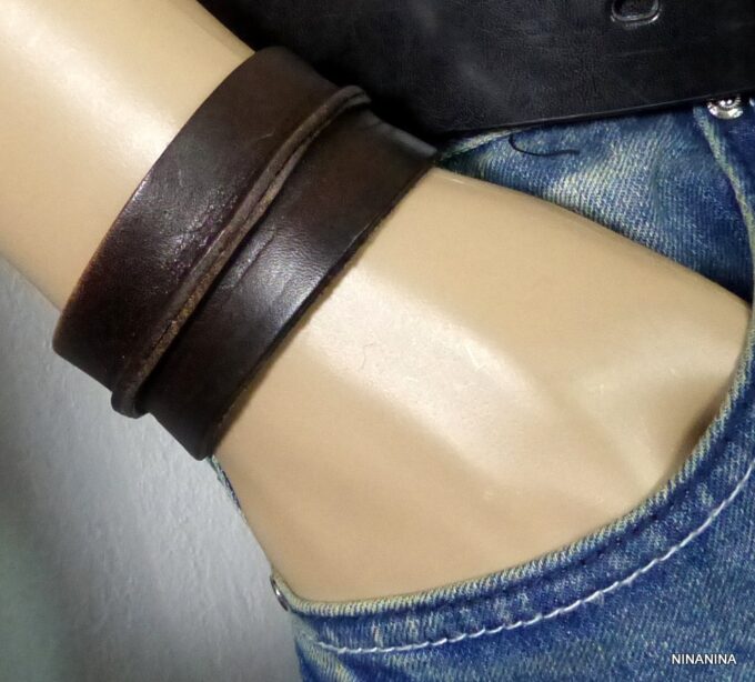 N2328ter_Bracelet_de_force_cuir_marron_mixte