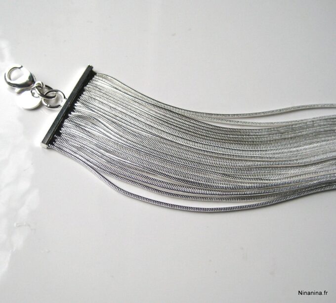N2351terd_bracelet_manchette_chainettes_serpent_plaque_argent