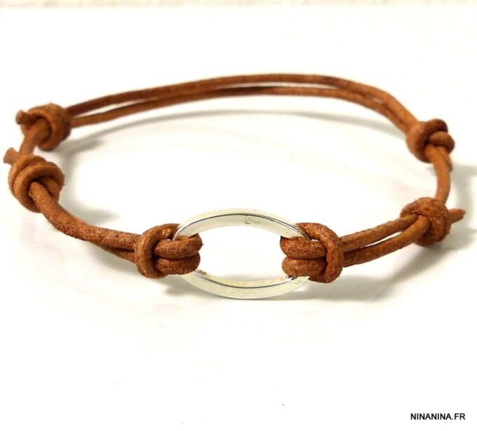 N2410terd_bracelet_cordon_cuir_anneau_plaque_argent