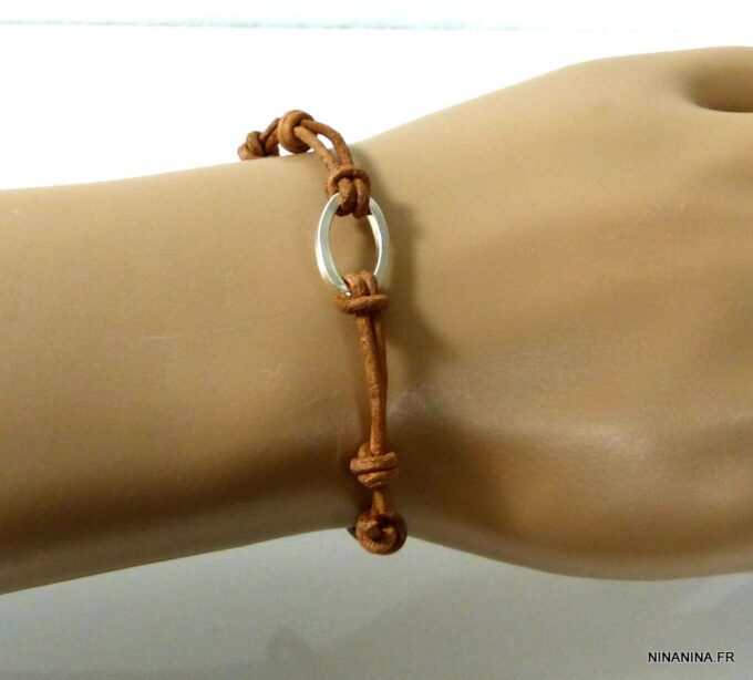 N2410terh_bracelet_cordon_cuir_anneau_plaque_argent