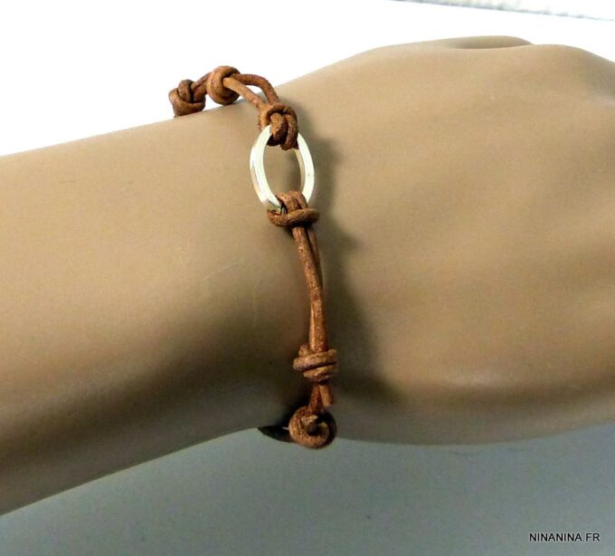 N2410terj_bracelet_cordon_cuir_anneau_plaque_argent