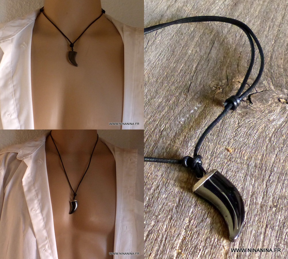 collier homme cordon noir collier homme cordon noir