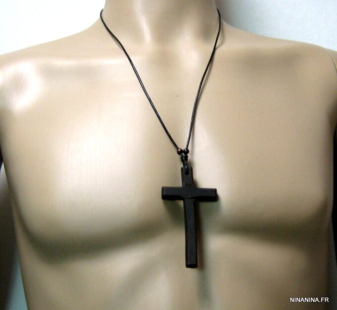 N2431bisf_collier_cordon_cuir_croix_bois