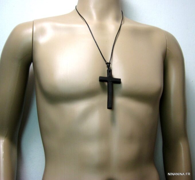 N2431bisg_collier_cordon_cuir_croix_bois