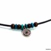 N2458terb_collier_cordon_cuir_perles_bois_turquoise