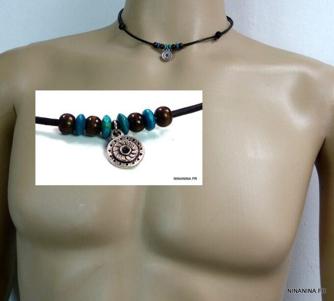 N2458terf_collier_cordon_cuir_perles_bois_turquoise-1