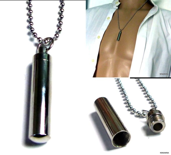 N2466ter_Collier_homme_porte-message_acier_inoxydable