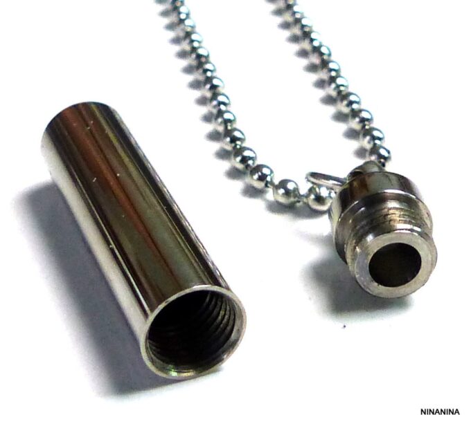 N2466tera_Collier_homme_porte-message_acier_inoxydable