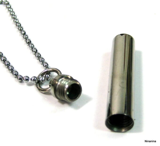 N2466tera_collier_homme_porte-message_acier_inoxydable