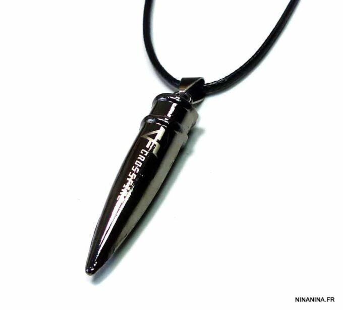 N2469ter_collier_balle_de_revolver_acier_inoxydable