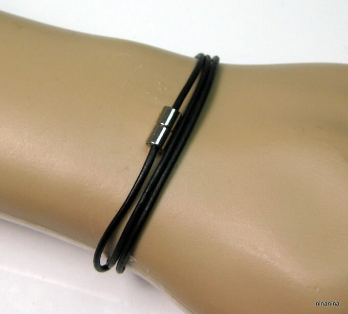 N2500terd_bracelet_cordon_cuir_et_acier_inoxydable