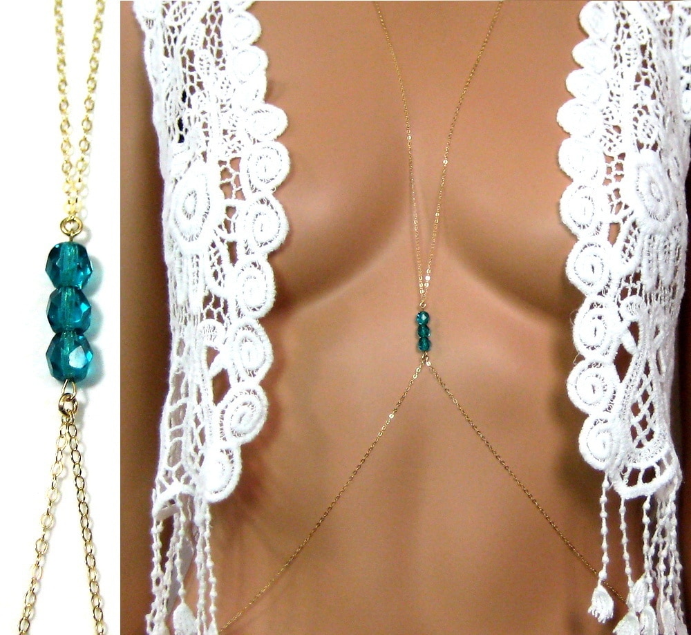 Chaine de corps Plaqué Or Et Cristal de Swarovski – Image 5