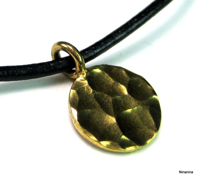 N2562bisc_collier_cordon_cuir_et_argent_massif_plaque_or