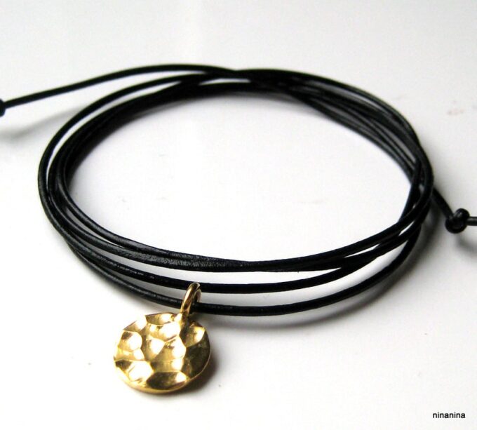 N2566c_bracelet_cuir_argent_massif_plaque_or