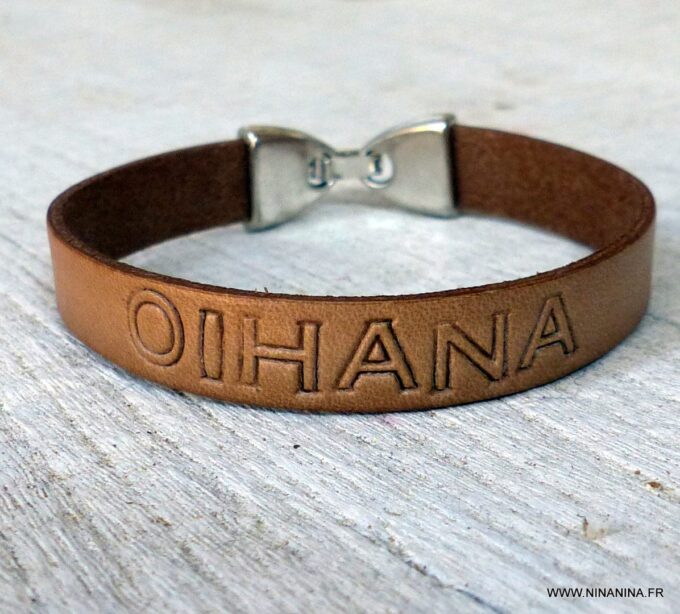 N2585_Bracelet_homme_personnalise_prenom_cuir_noir_-_Bijoux_Bracelets_en_ligne_Ninanina