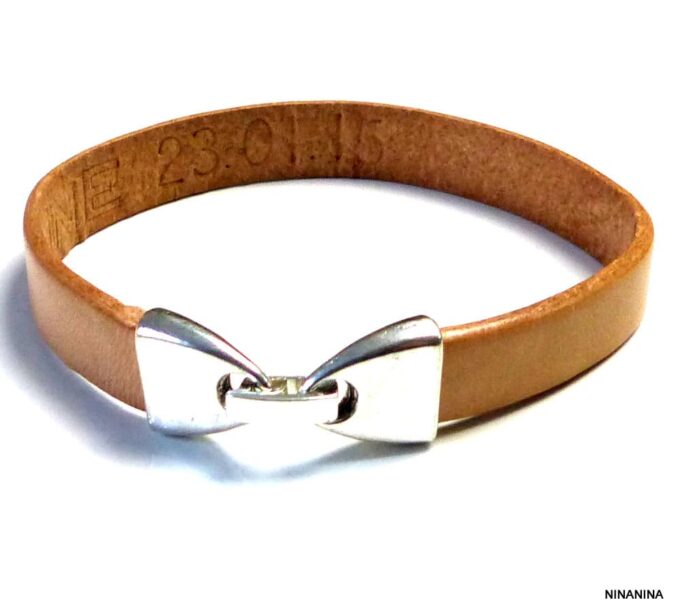 N2585tera_Bracelet_homme_cuir_personnalise_prenom_fermoir_metal_argent