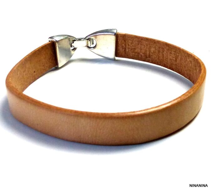 N2585terc_Bracelet_homme_cuir_personnalise_prenom_fermoir_metal_argent