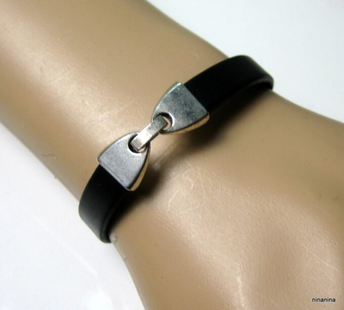 N2585terc_bracelet_homme_cuir_et_metal_argent