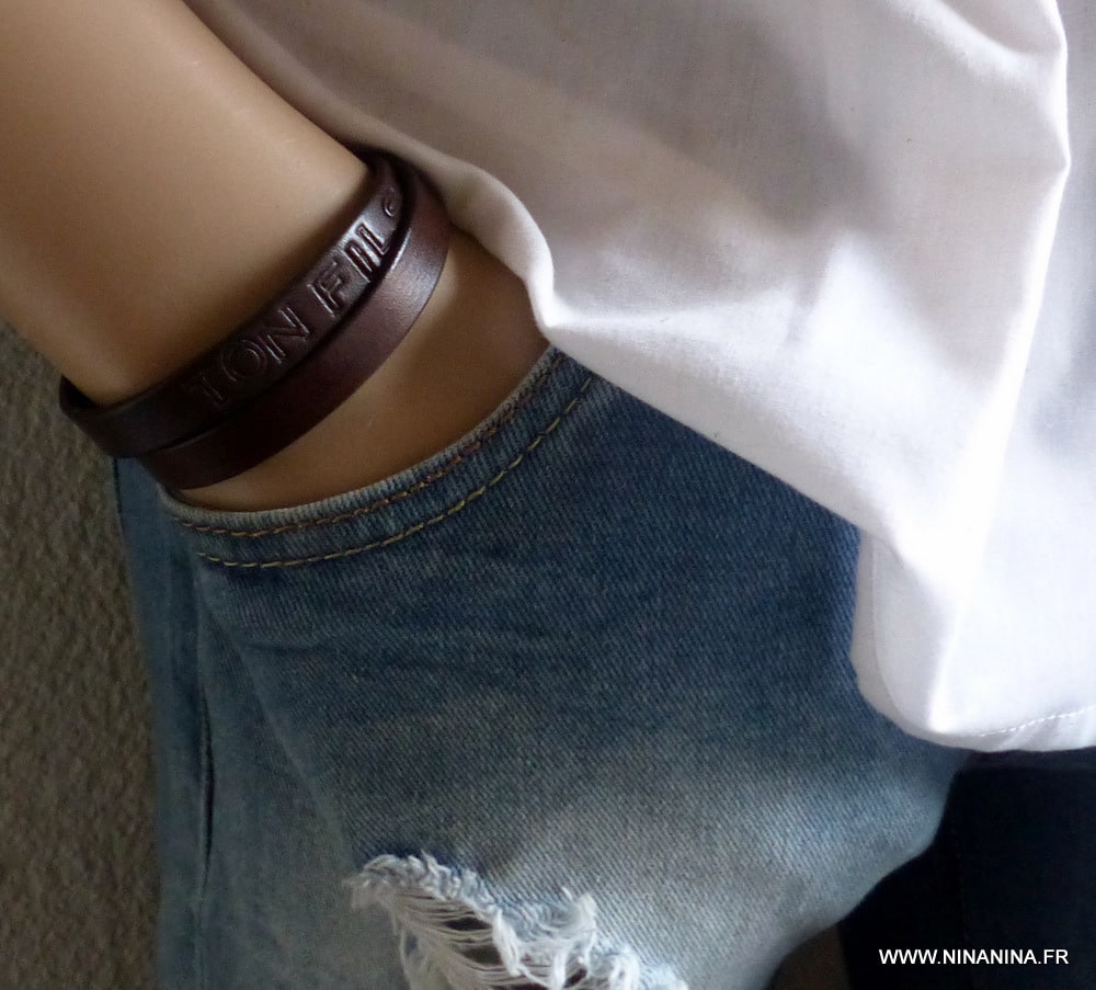 Bracelet cuir 2 tours personnalisé – Image 4