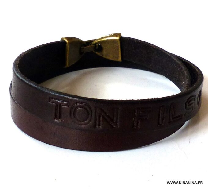 N2586e_Bracelet_cuir_2_tours_personnalise_fermoir_metal_bronze_-Bijoux_Bracelets_en_ligne_NINANINA