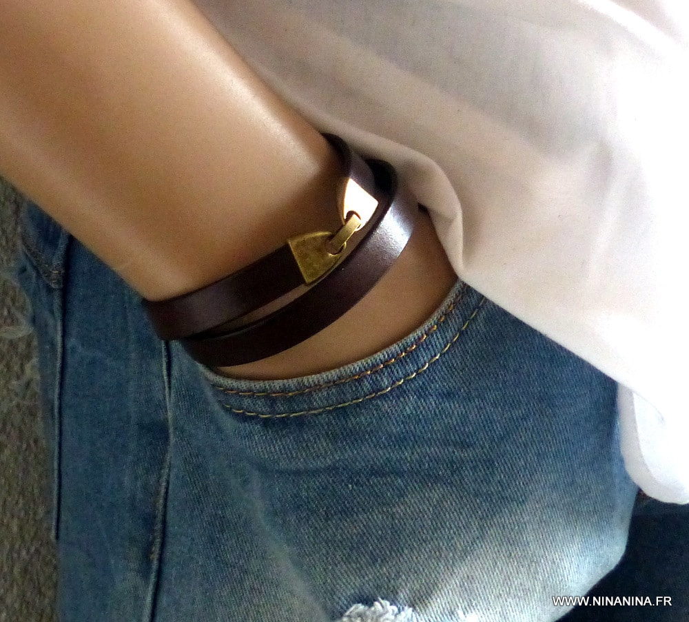 Bracelet cuir 2 tours personnalisé – Image 15