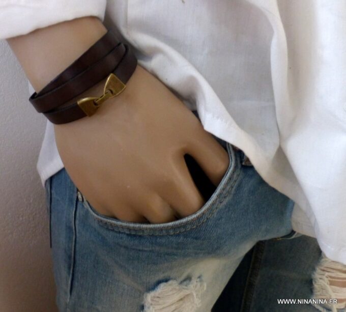N2587_Bracelet_cuir_3_tours_personnalise_-_Bijoux_Bracelets_en_ligne_Ninanina