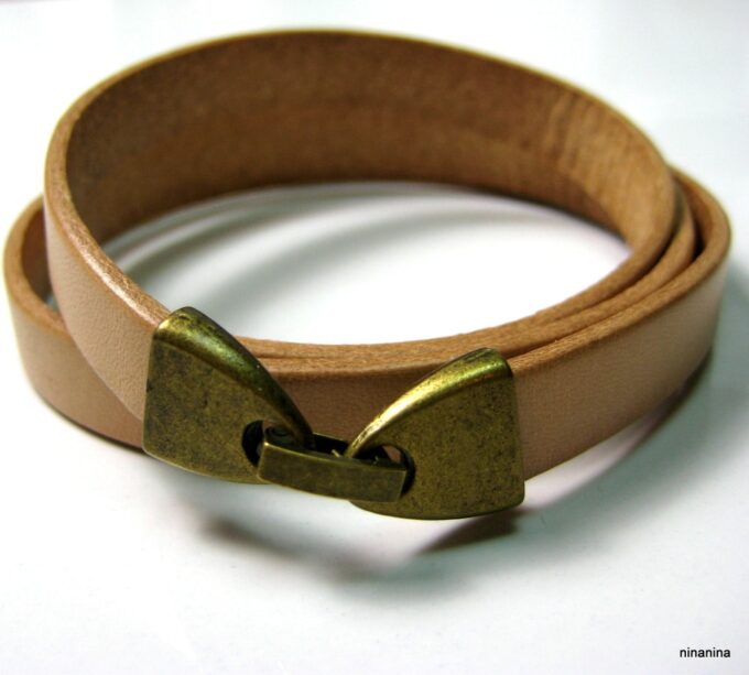 N2587terc_bracelet_homme_cuir_3_tours_et_metal_bronze