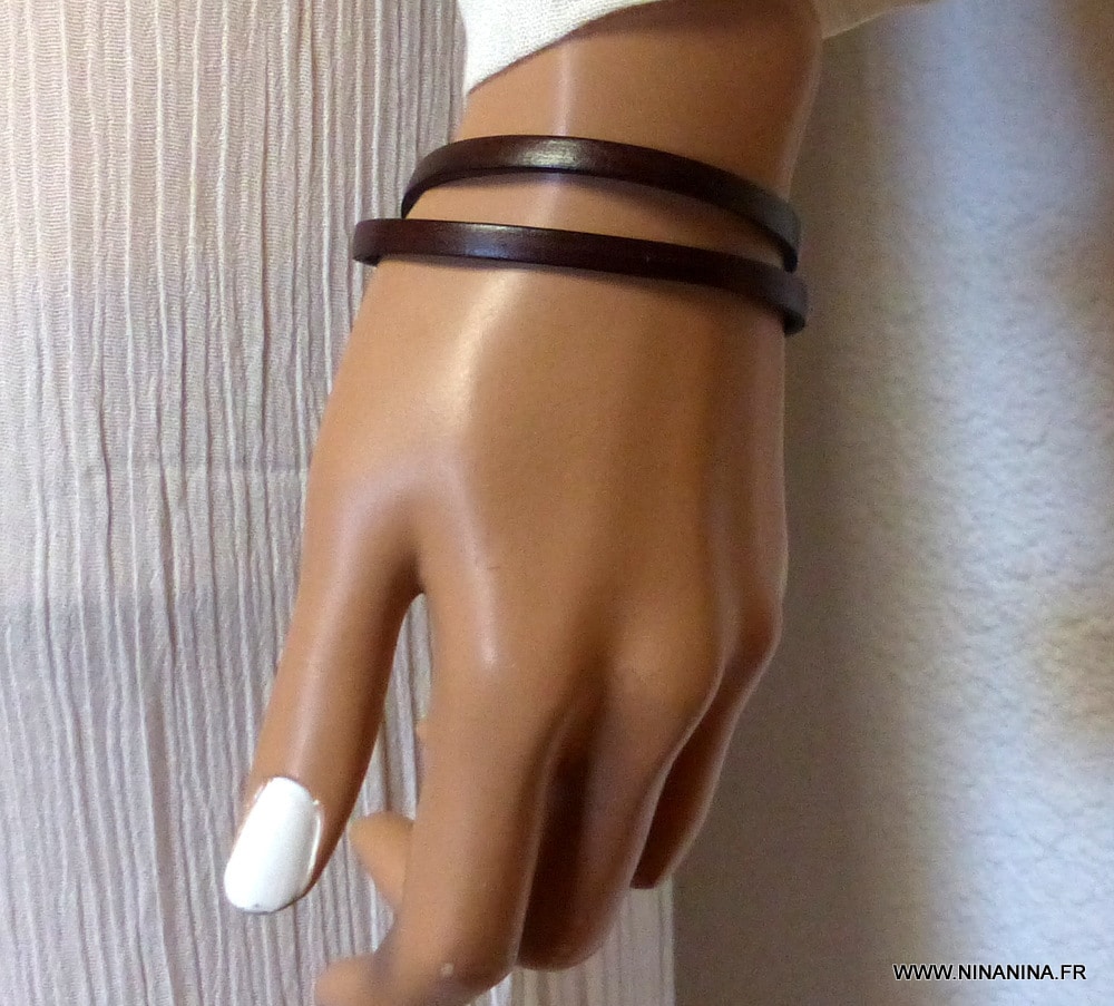Bracelet wrap cuir 2 tours – Image 23