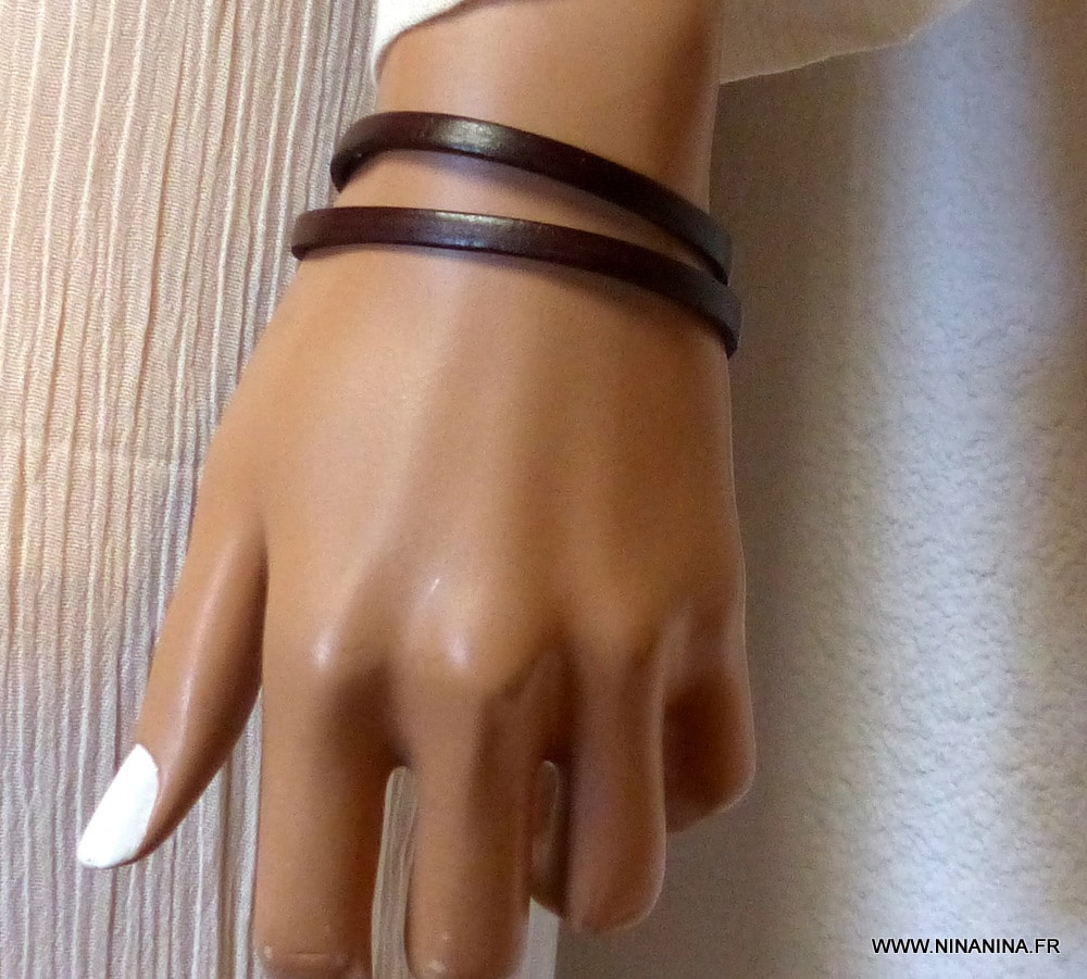 Bracelet wrap cuir 2 tours – Image 15