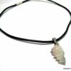 N2593terb_collier_cordon_cuir_corse_acier_inoxydable