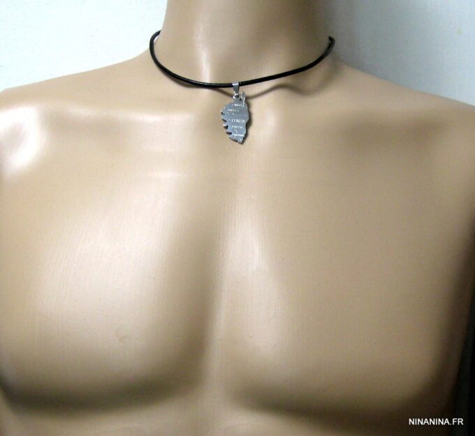 N2593terc_collier_cordon_cuir_corse_acier_inoxydable