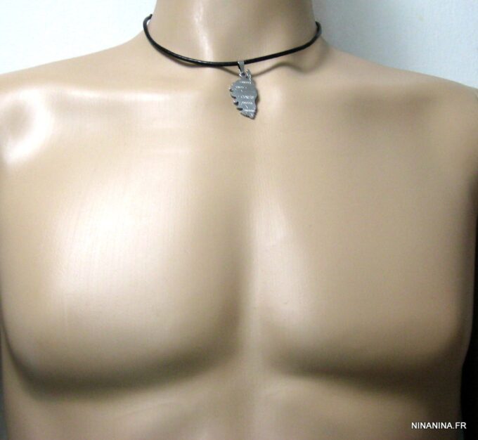 N2593tere_collier_cordon_cuir_corse_acier_inoxydable