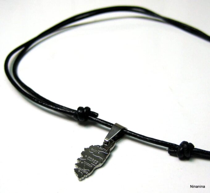 N2608terf_collier_cordon_cuir_CORSE_acier_inoxydable