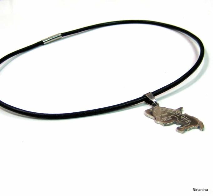 N2620teri_collier_cordon_cuir_martinique_acier_inoxydable