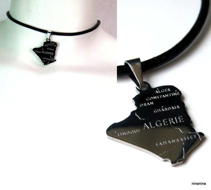 N2635_collier_cuir_et_argent_ALGERIE