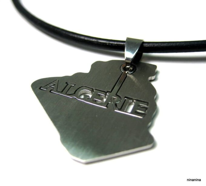 N2635terb_collier_cordon_cuir_ALGERIE_acier_inoxydable