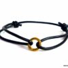N2654a_Bracelet_cordon_cuir_anneau_argent_massif_plaque_or_vermeil