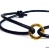 N2654d_Bracelet_cordon_cuir_anneau_argent_massif_plaque_or_vermeil
