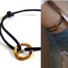 N2655c_Bracelet_cordon_cuir_argent_925_massif_plaque_or_-_Bijoux_Bracelets_en_ligne_Ninanina-1