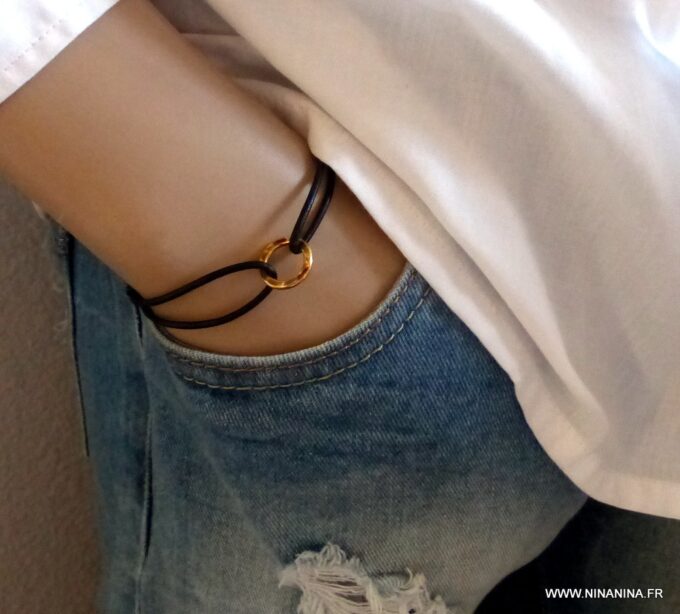 N2655d_Bracelet_cordon_cuir_argent_925_massif_plaque_or_-_Bijoux_Bracelets_en_ligne_Ninanina-1